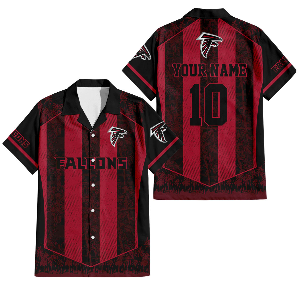 Atlanta Falcons Palm Blitz Hawaiian Shirt