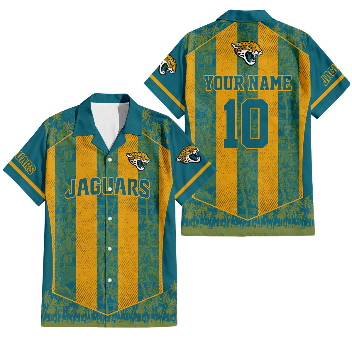 Jacksonville Jaguars Palm Blitz Hawaiian Shirt