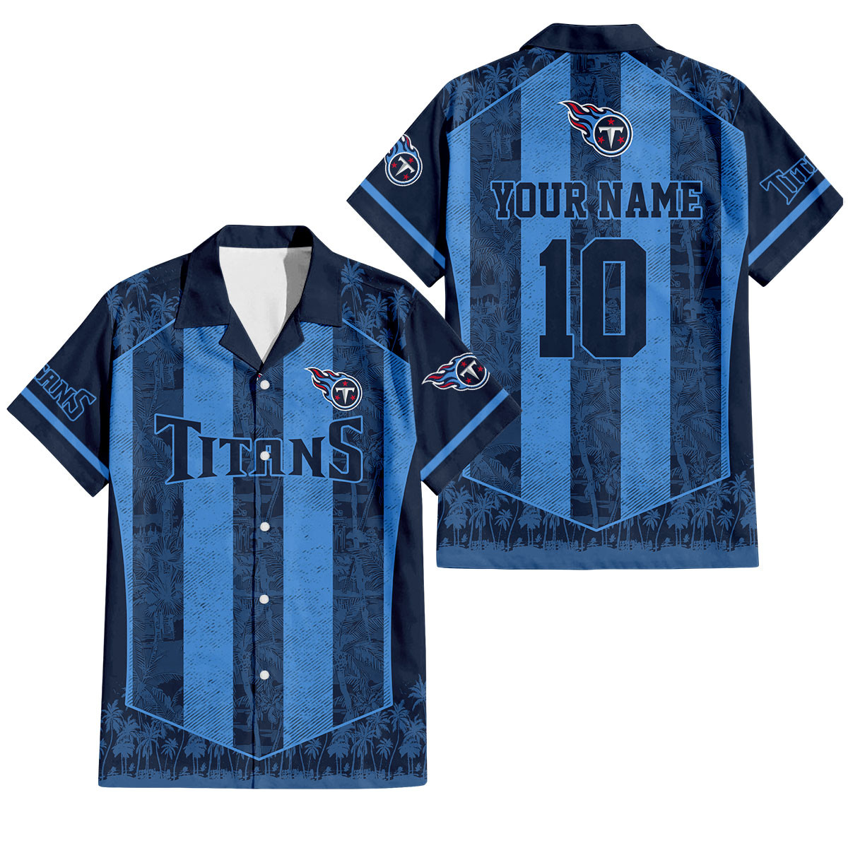 Tennessee Titans Palm Blitz Hawaiian Shirt