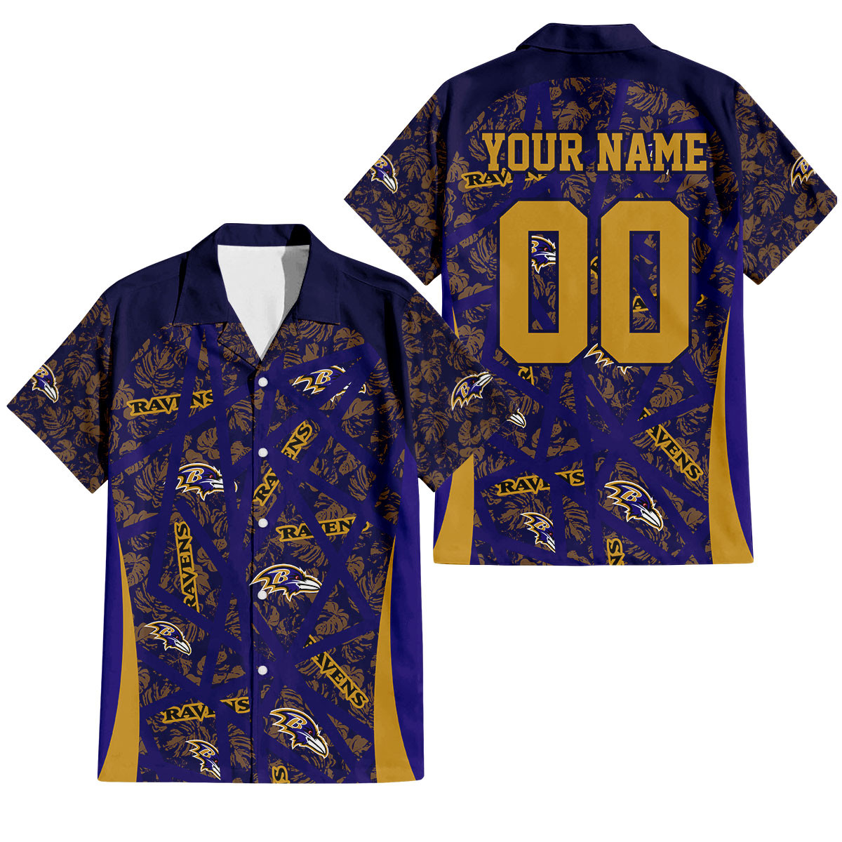 Baltimore Ravens Aloha Storm Hawaiian Shirt
