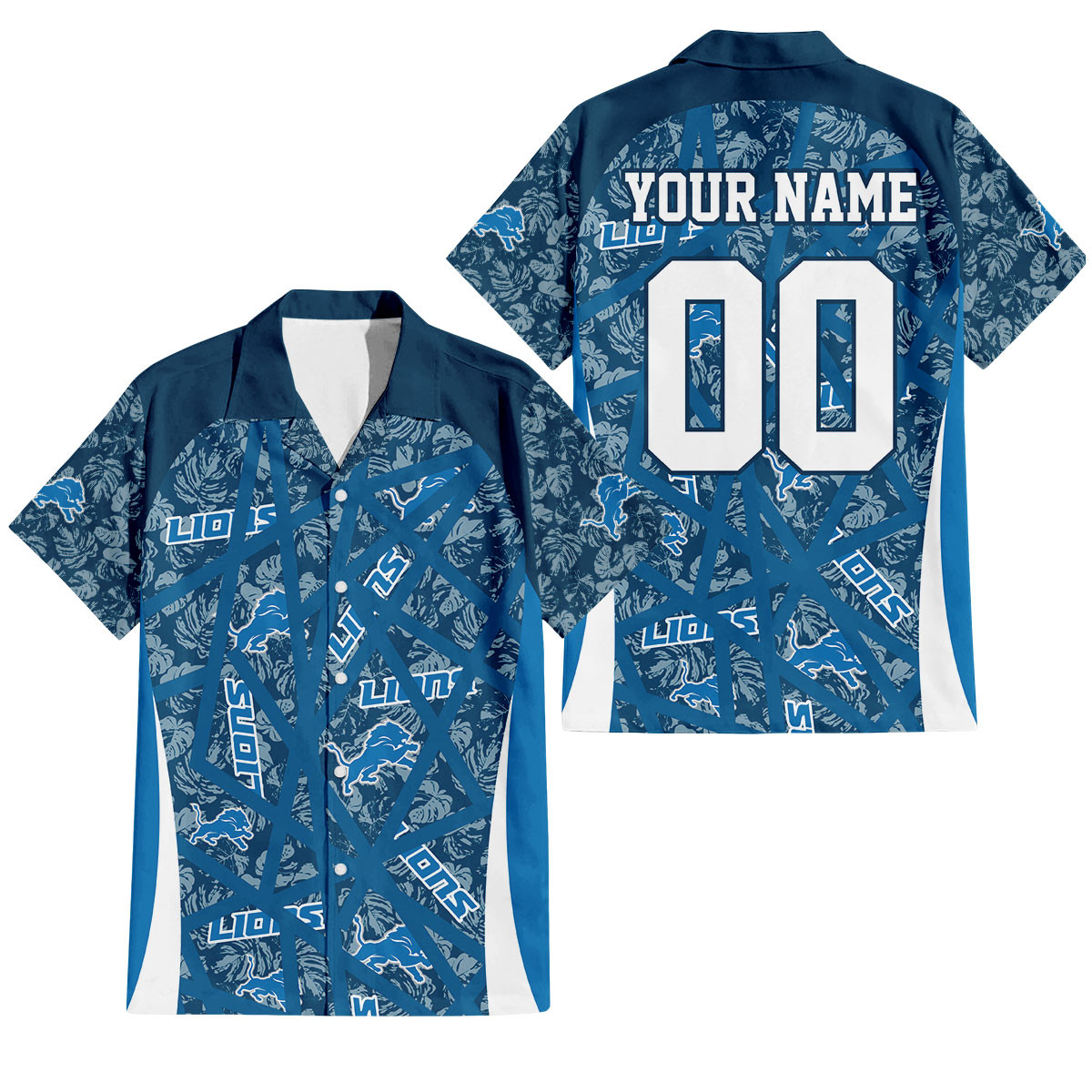 Detroit Lions Aloha Storm Hawaiian Shirt
