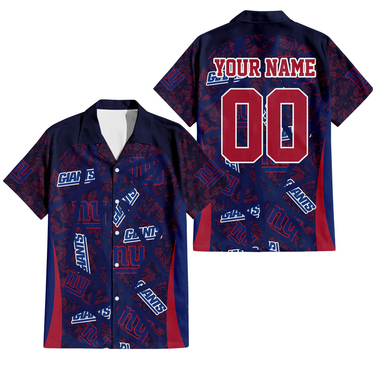 New York Giants Aloha Storm Hawaiian Shirt