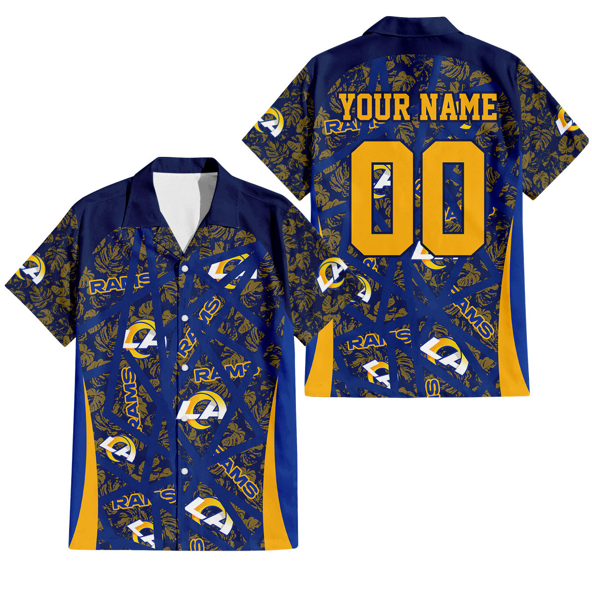 Los Angeles Rams Aloha Storm Hawaiian Shirt