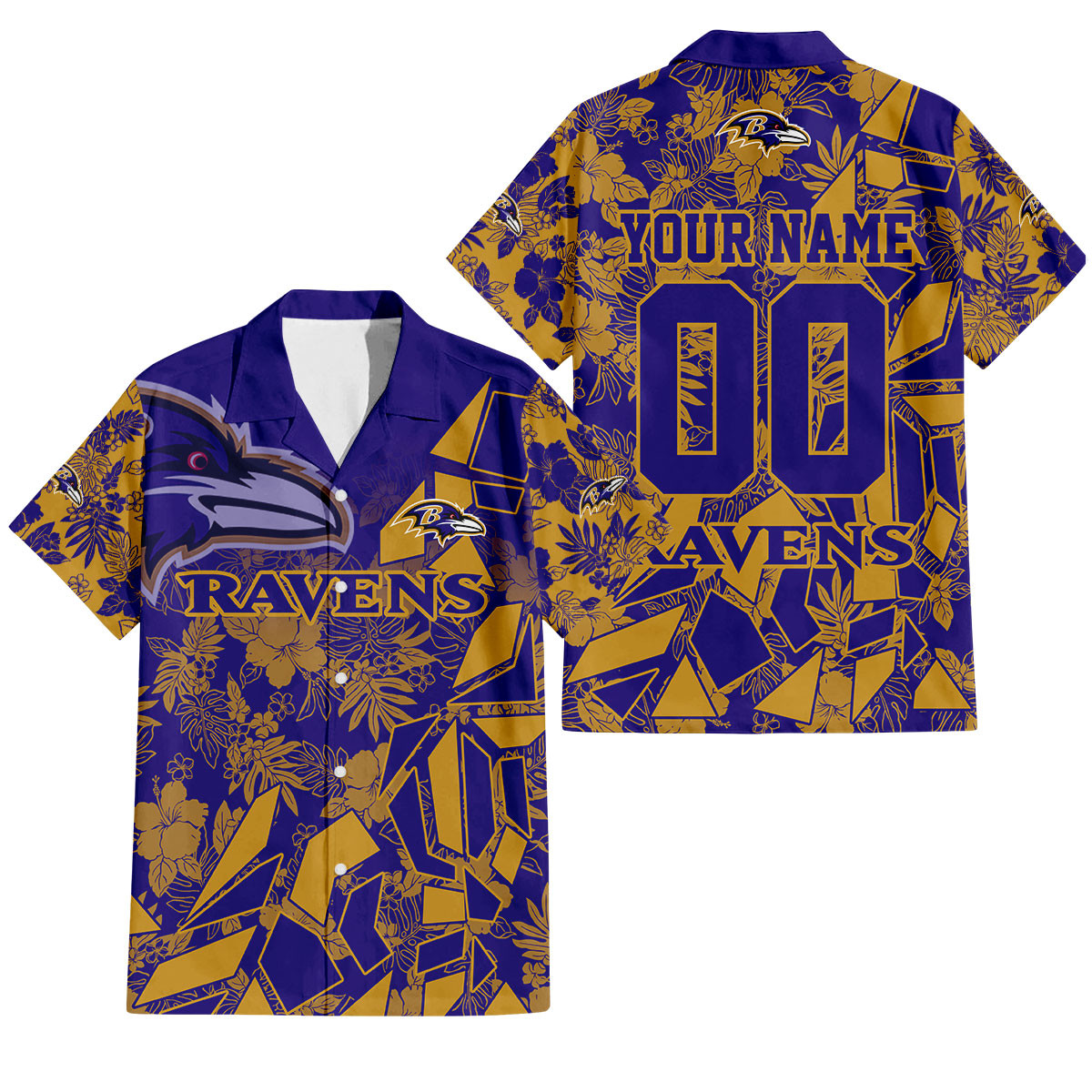 Baltimore Ravens Petal Rush Hawaiian Shirt