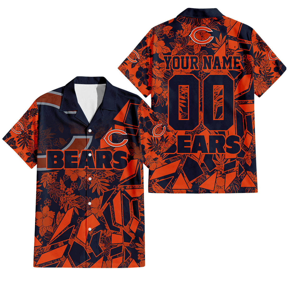 Chicago Bears Petal Rush Hawaiian Shirt