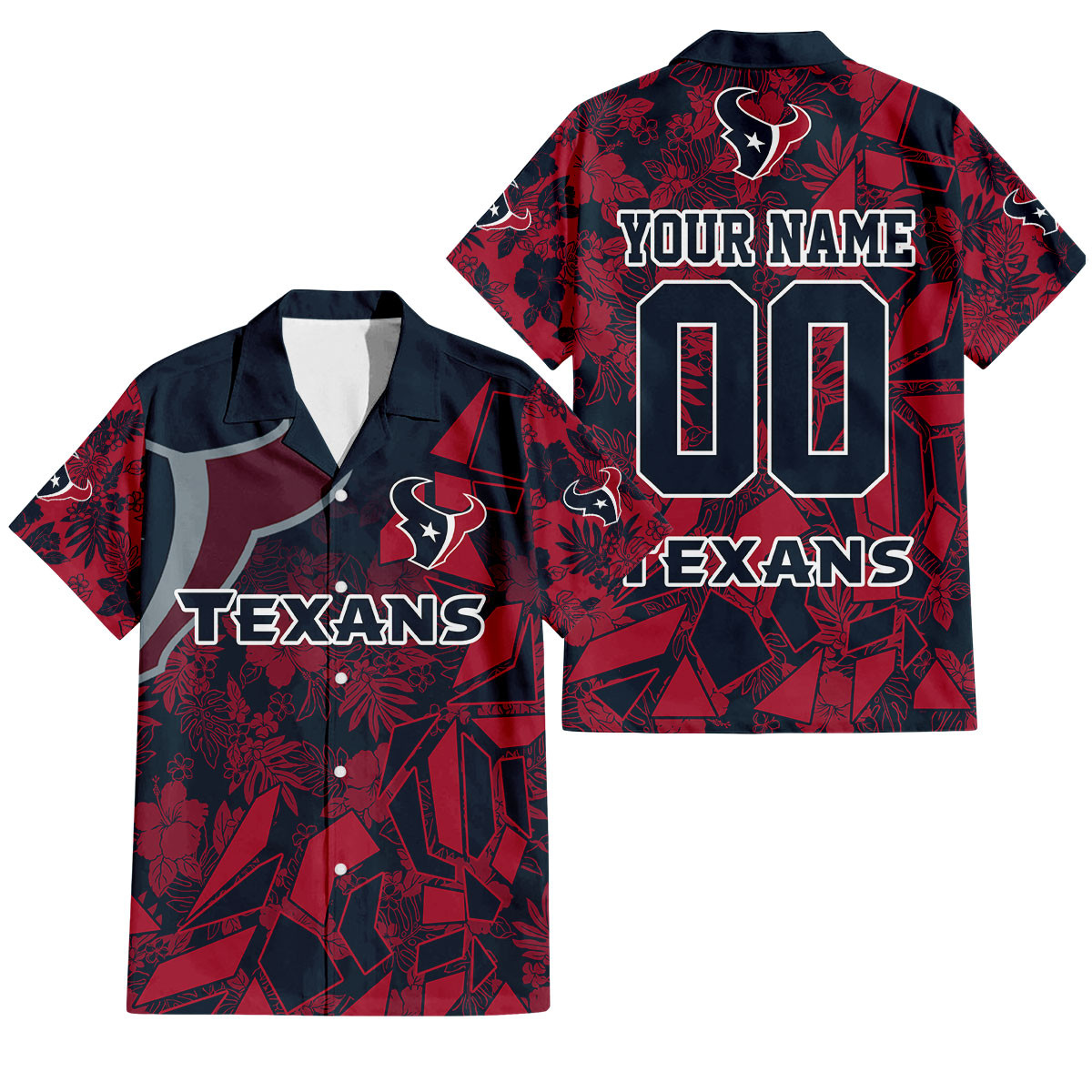 Houston Texans Petal Rush Hawaiian Shirt