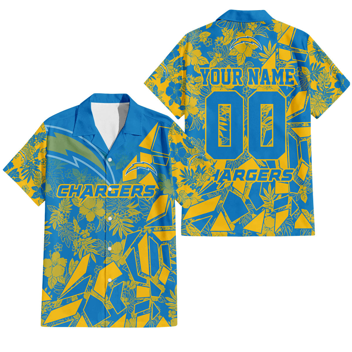 Los Angeles Chargers Petal Rush Hawaiian Shirt