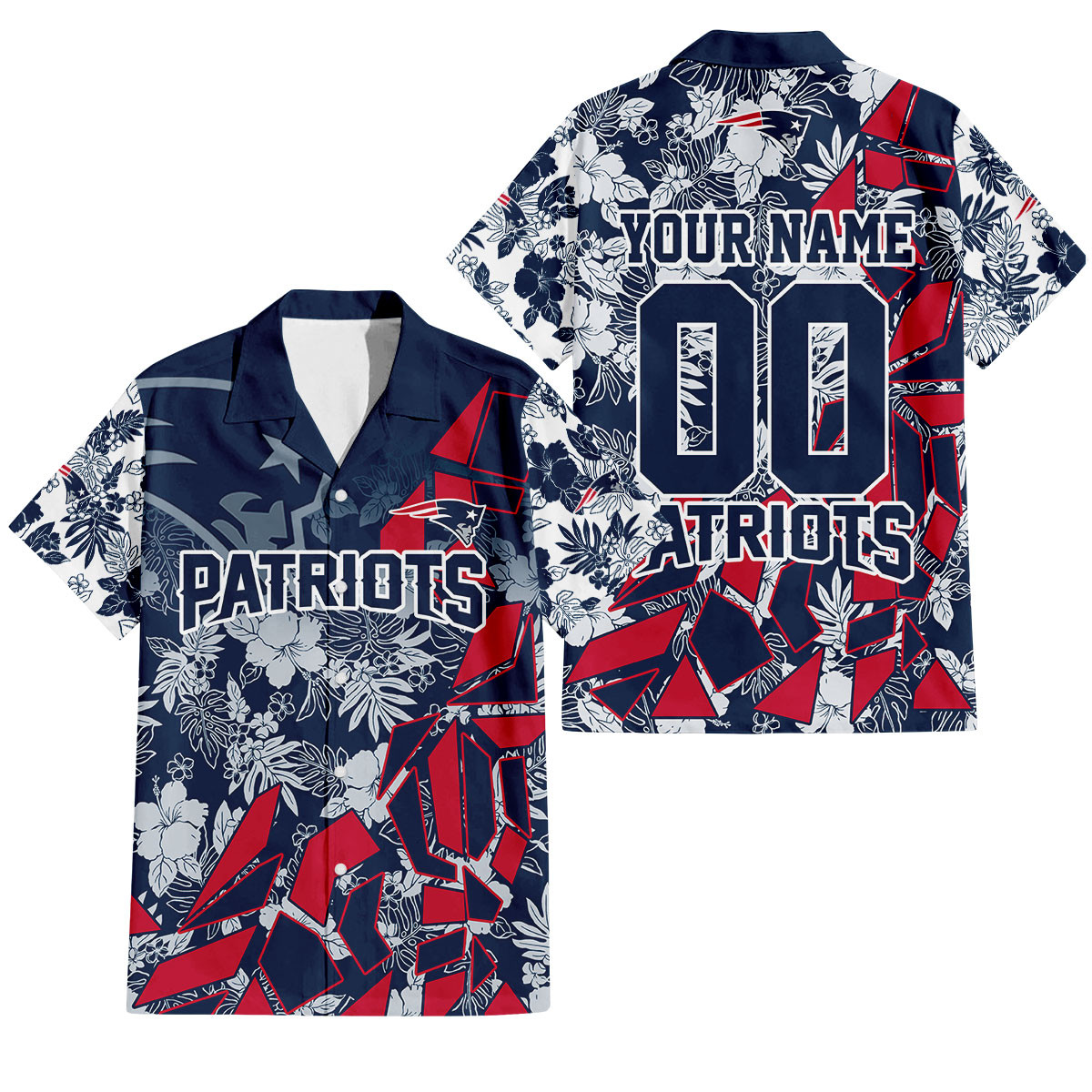 New England Patriots Petal Rush Hawaiian Shirt