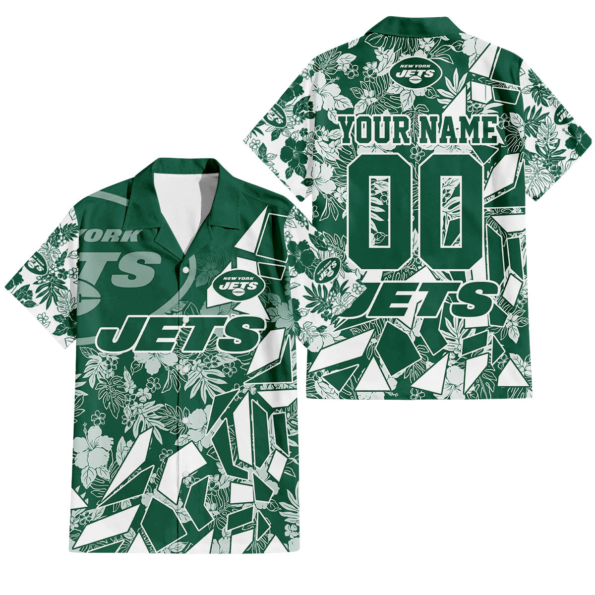 New York Jets Petal Rush Hawaiian Shirt