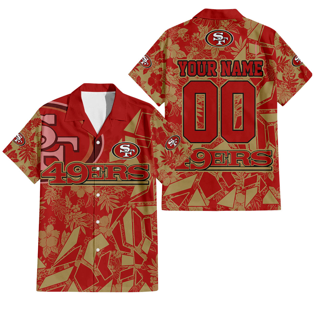 San Francisco 49ers Petal Rush Hawaiian Shirt