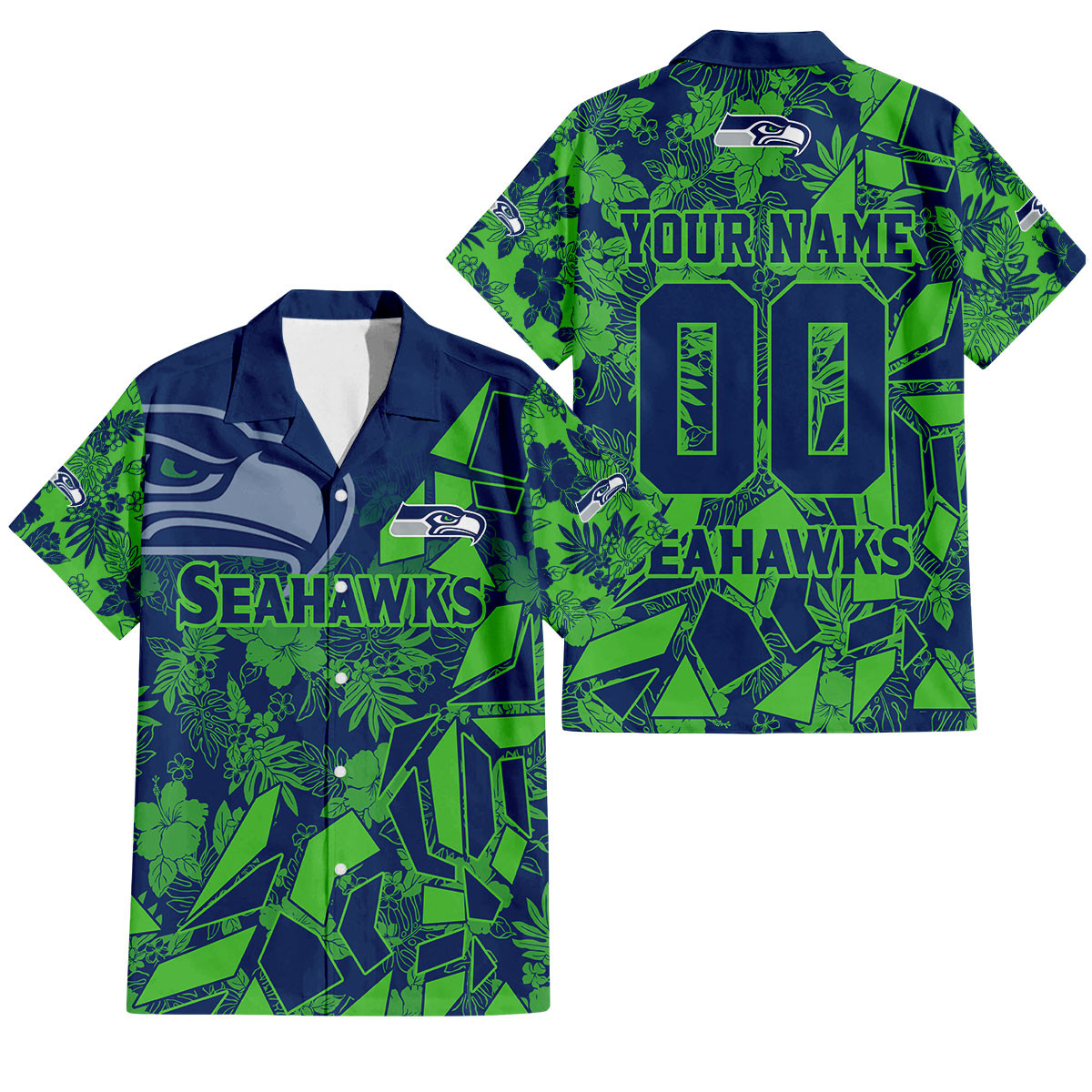 Seattle Seahawks Petal Rush Hawaiian Shirt