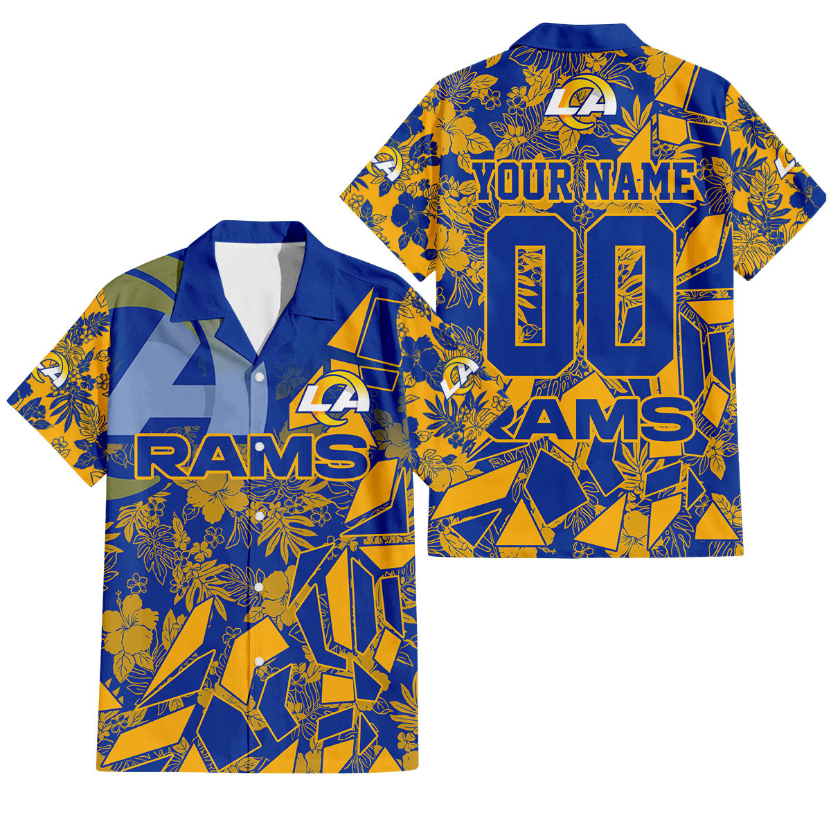 Los Angeles Rams Petal Rush Hawaiian Shirt