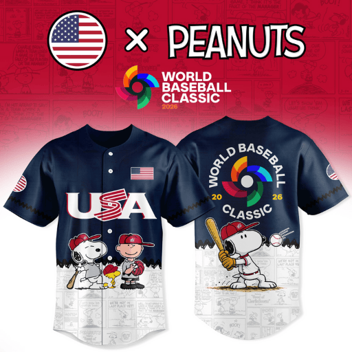 USA x Peanuts World Baseball Classic 2026 Navy Jersey