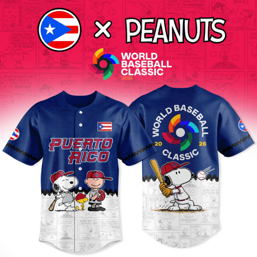Puerto Rico x Peanuts World Baseball Classic 2026 Blue Jersey