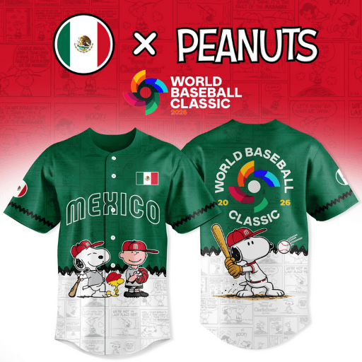 Mexico x Peanuts World Baseball Classic 2026 Green Jersey