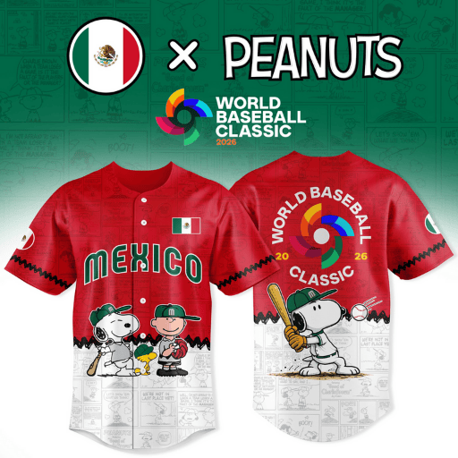 Mexico x Peanuts World Baseball Classic 2026 Red Jersey