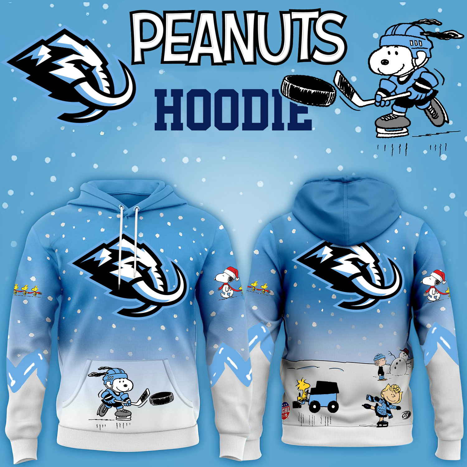 Utah Mammoth Hockey Peanuts Hoodie 2026 Limited Edition