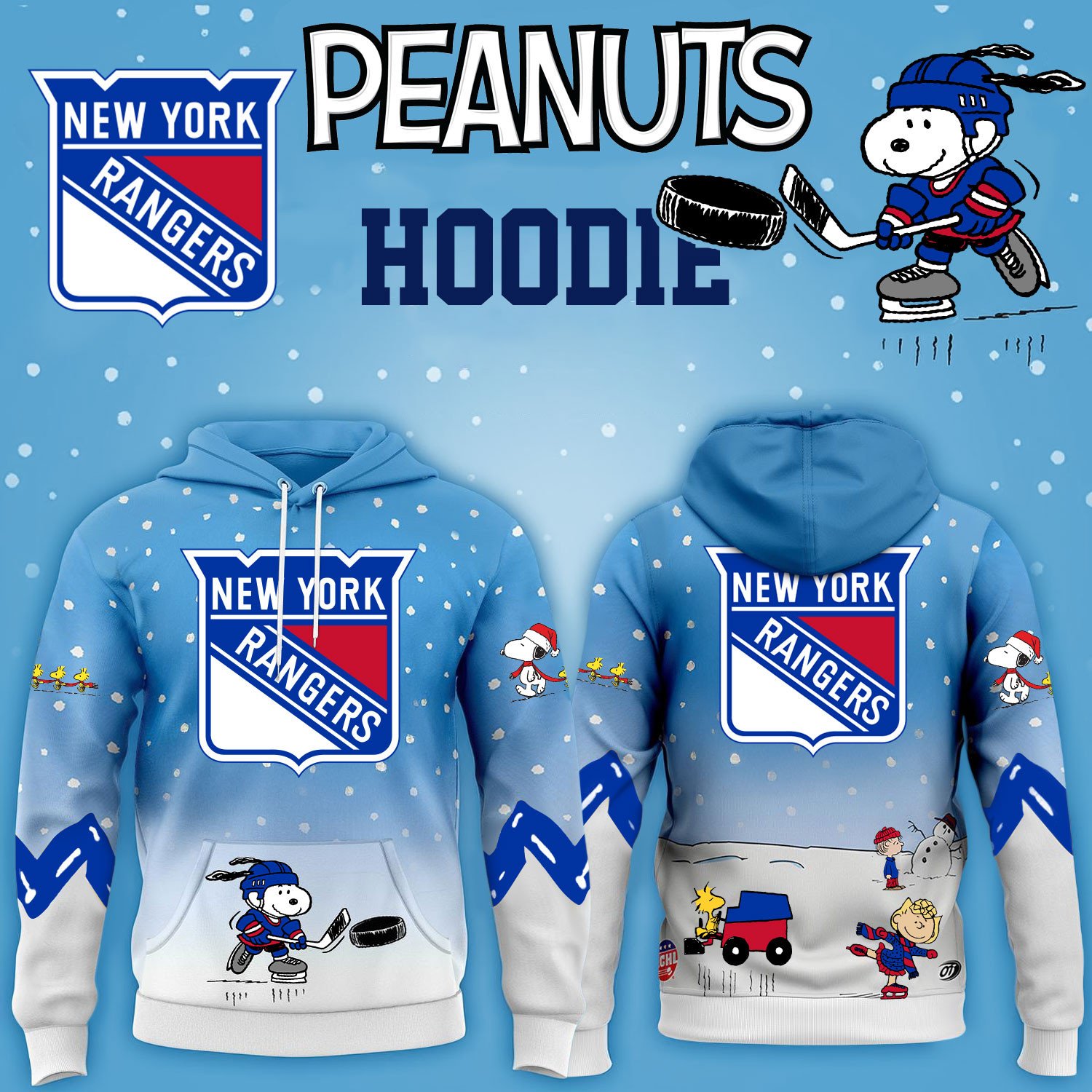New York Rangers Hockey Peanuts Hoodie 2026 Limited Edition
