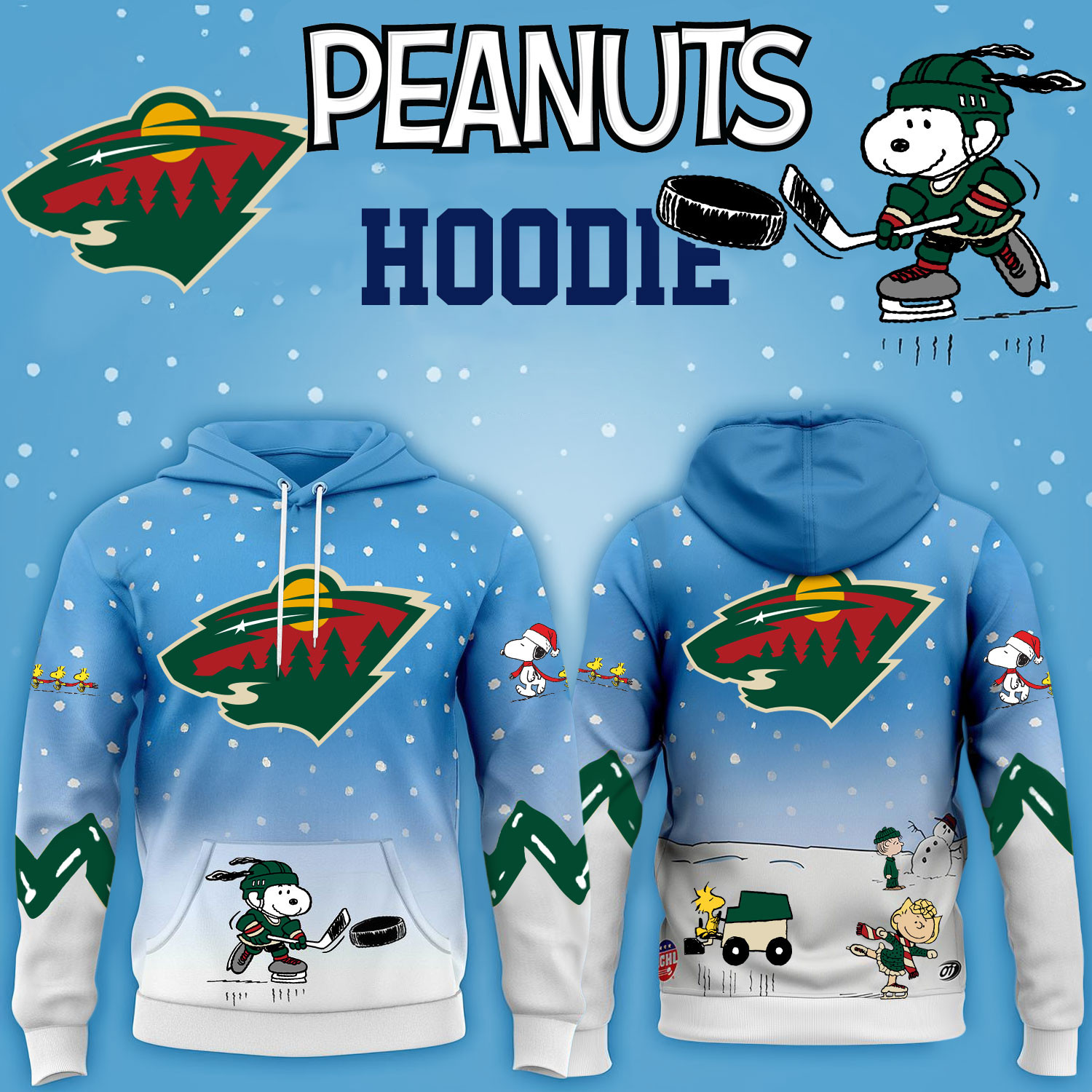 Minnesota Wild Hockey Peanuts Hoodie 2026 Limited Edition