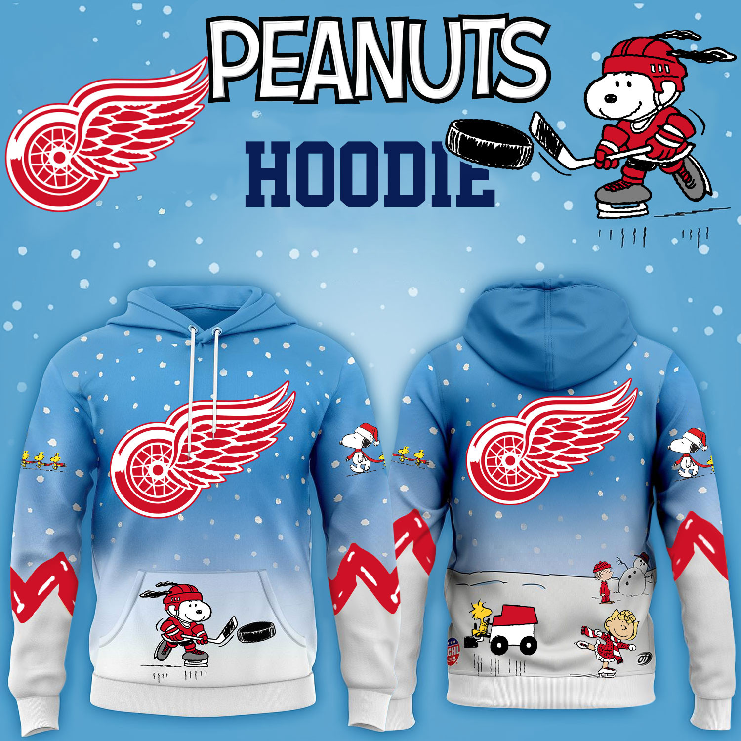 Detroit Red Wings Hockey Peanuts Hoodie 2026 Limited Edition