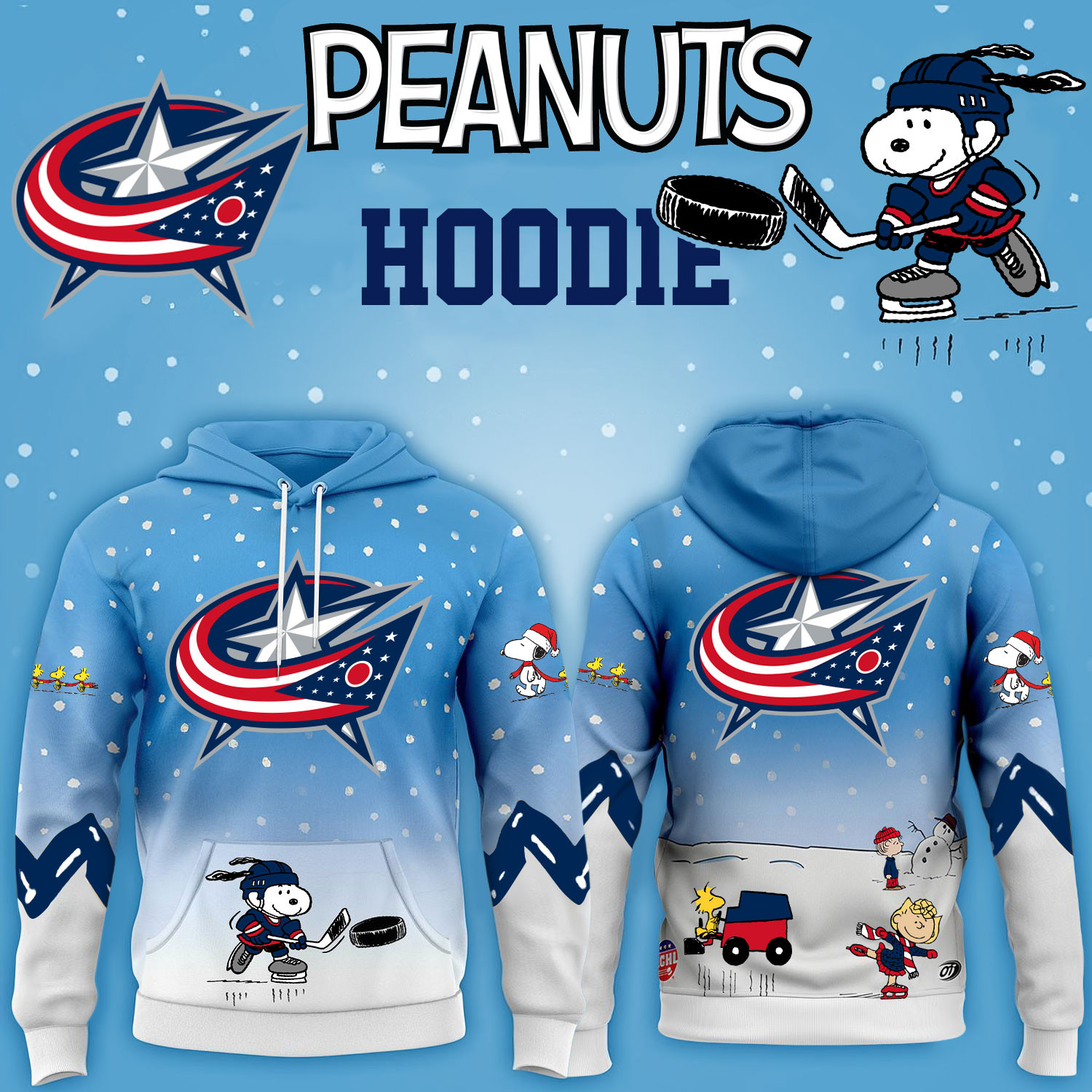 Columbus Blue Jackets Hockey Peanuts Hoodie 2026 Limited Edition