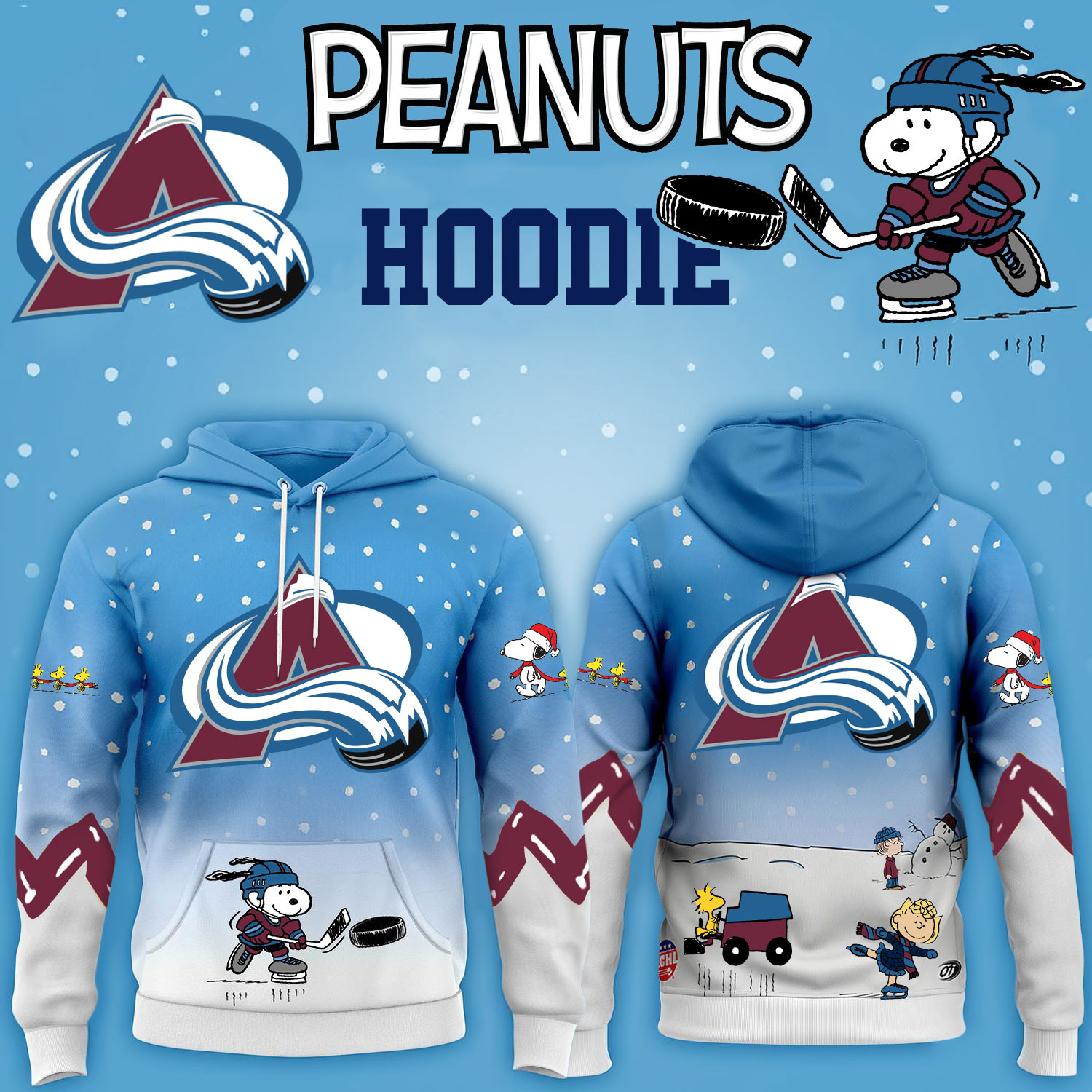 Colorado Avalanche Hockey Peanuts Hoodie 2026 Limited Edition