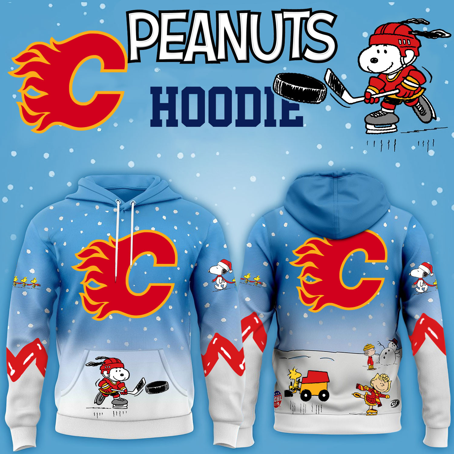 Calgary Flames Hockey Peanuts Hoodie 2026 Limited Edition