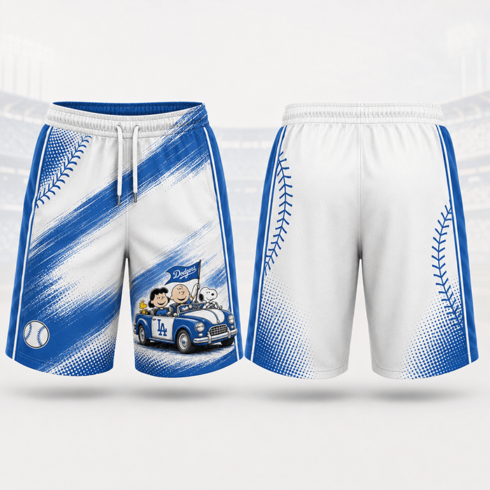 Road to Dodger Stadium – Snoopy and Friends Personalized Edition - 3D Men Short Pant