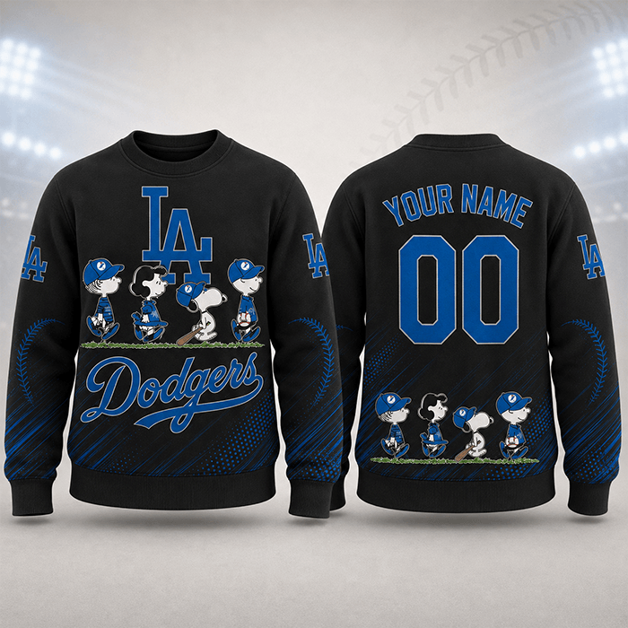 Through Every Era, Always Dodgers – Snoopy Legacy Personalized Edition - 3D Sweatshirt