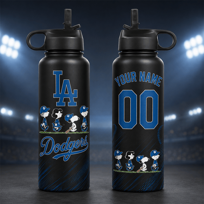 Through Every Era, Always Dodgers – Snoopy Legacy Personalized Edition - 32oz Tumbler