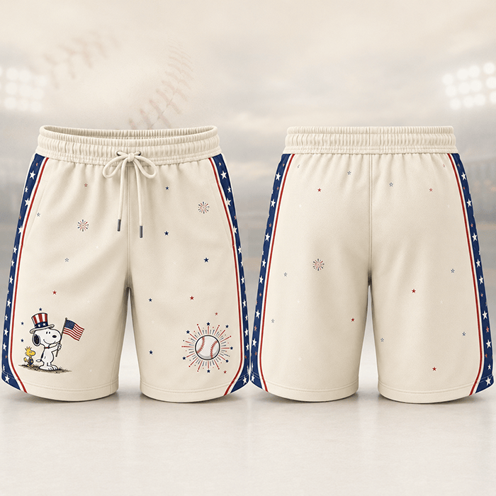 Snoopy x Dodgers – Born Free, Bleed Blue - 3D Men Short Pant