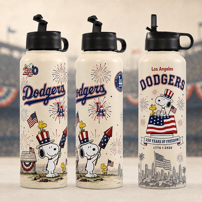Snoopy x Dodgers – Born Free, Bleed Blue - 32oz Tumbler