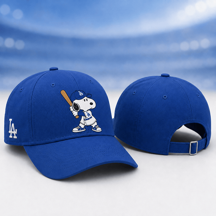 Snoopy x Dodgers – My Heart Belongs to Blue - Personalized - 3D Classic Cap