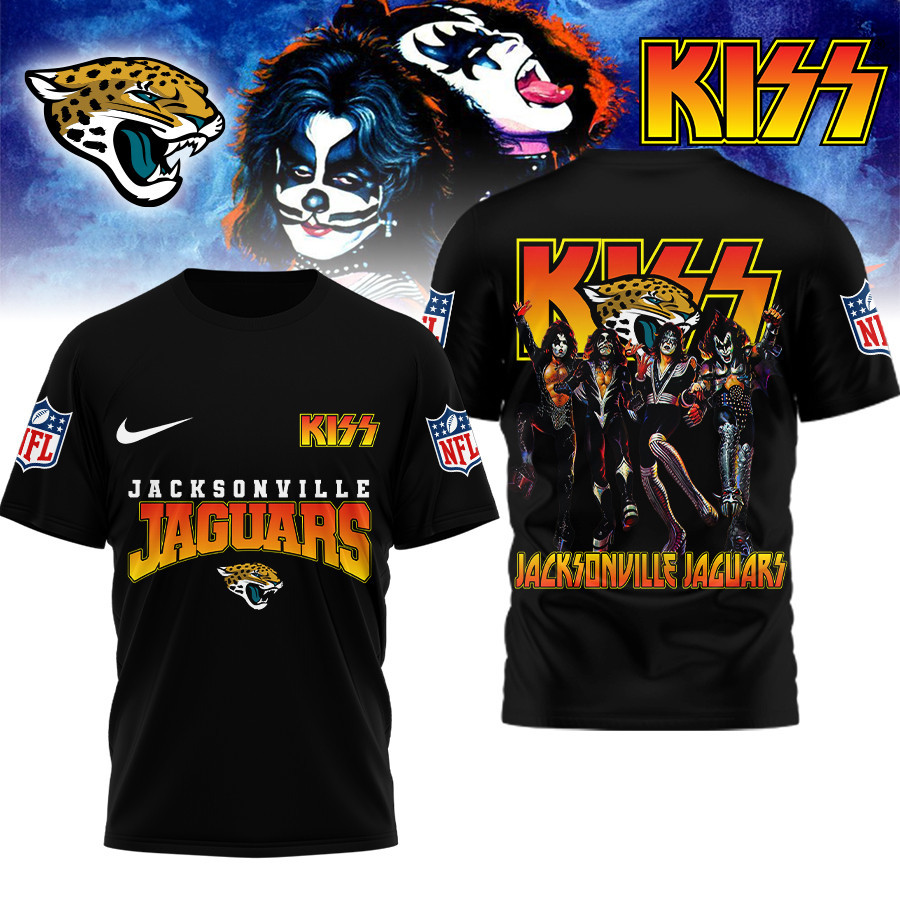 Jacksonville Jaguars | Premium NFL Kiss Band 3D Shirt TD