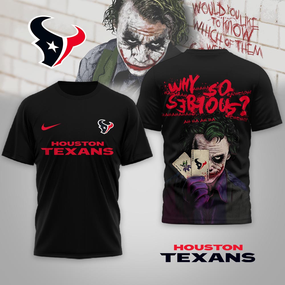 Houston Texans | Premium NFL Joker Why So Serious 3D Shirt NP