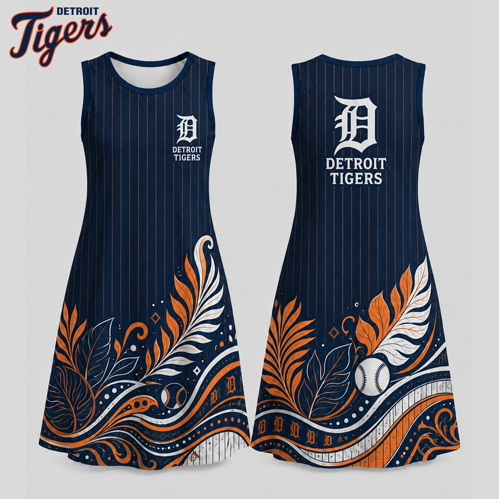Detroit Tigers | Premium MLB Floral Dress TD
