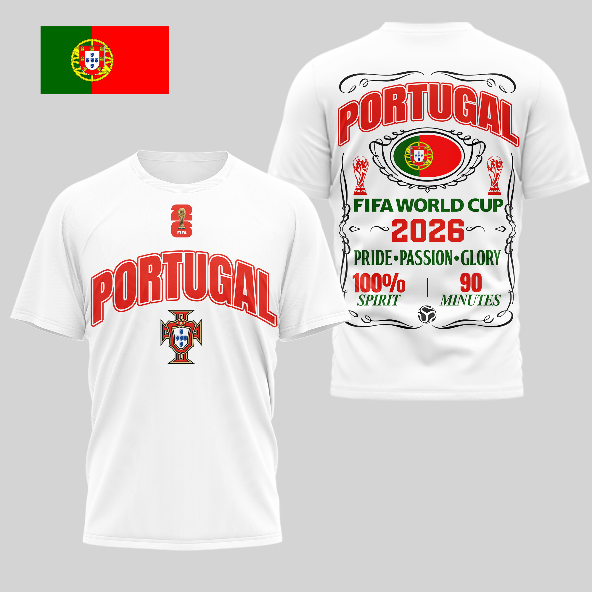 Portugal | Premium WC26 Pride Passion Glory 3D Shirt TD