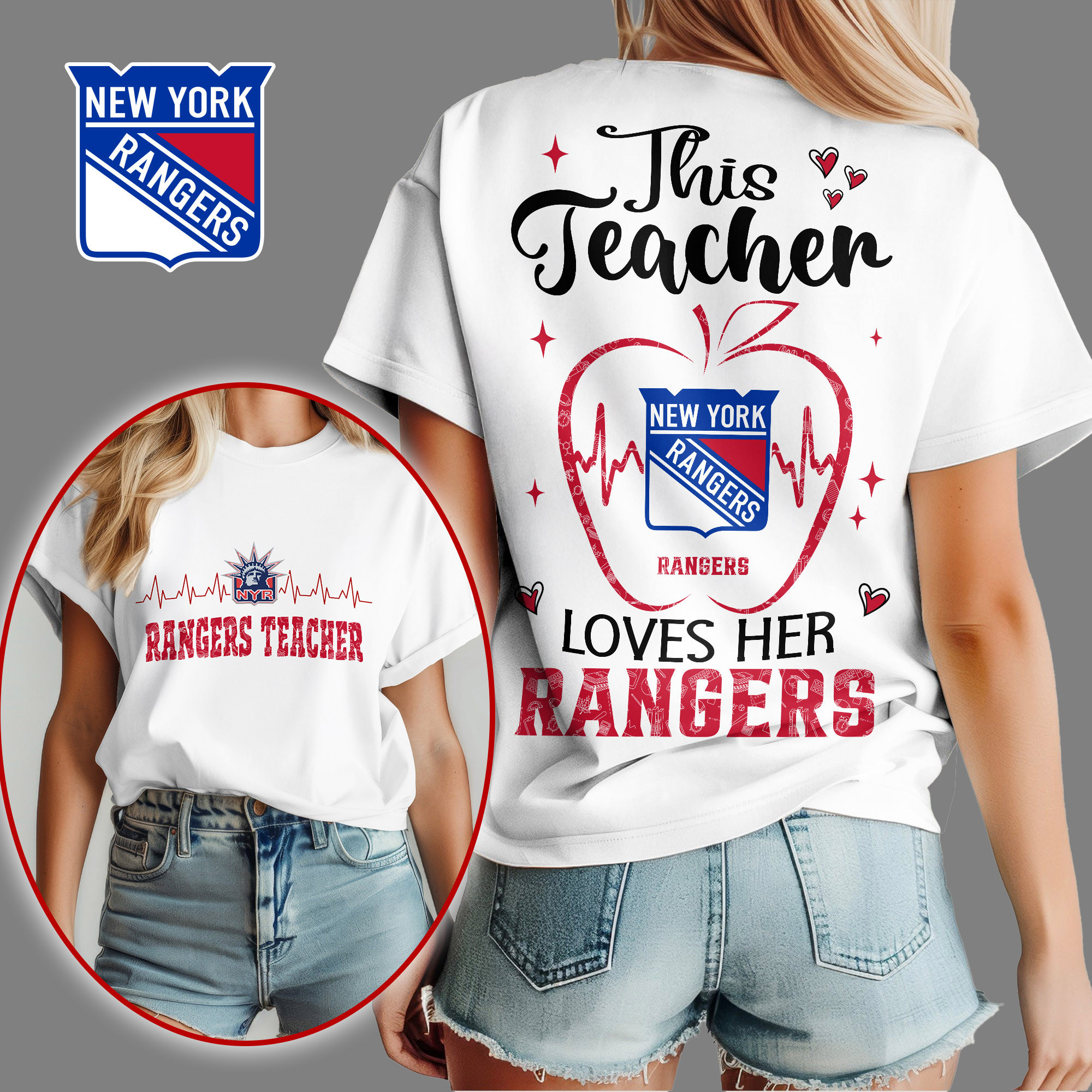 New York Rangers | Premium NHL Teacher Appreciation Month Women's Shirt NY