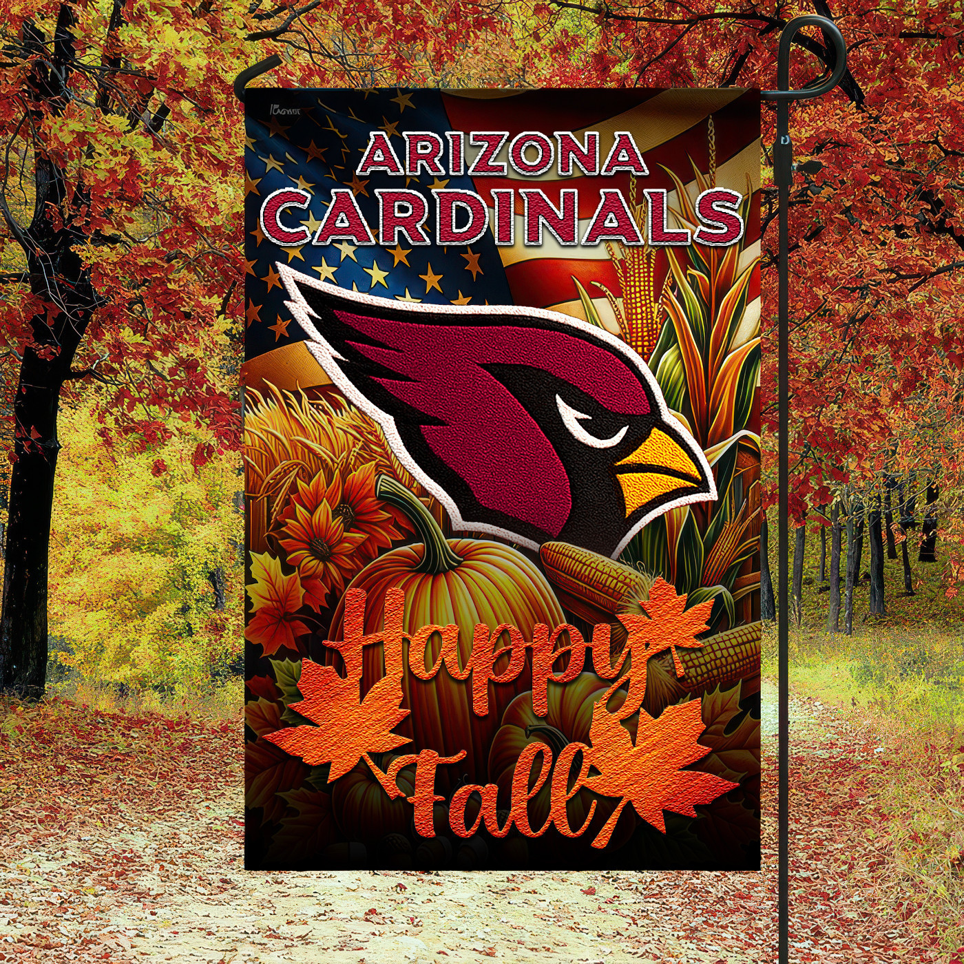 Arizona Cardinals | Premium NFL Happy Fall Flag TD
