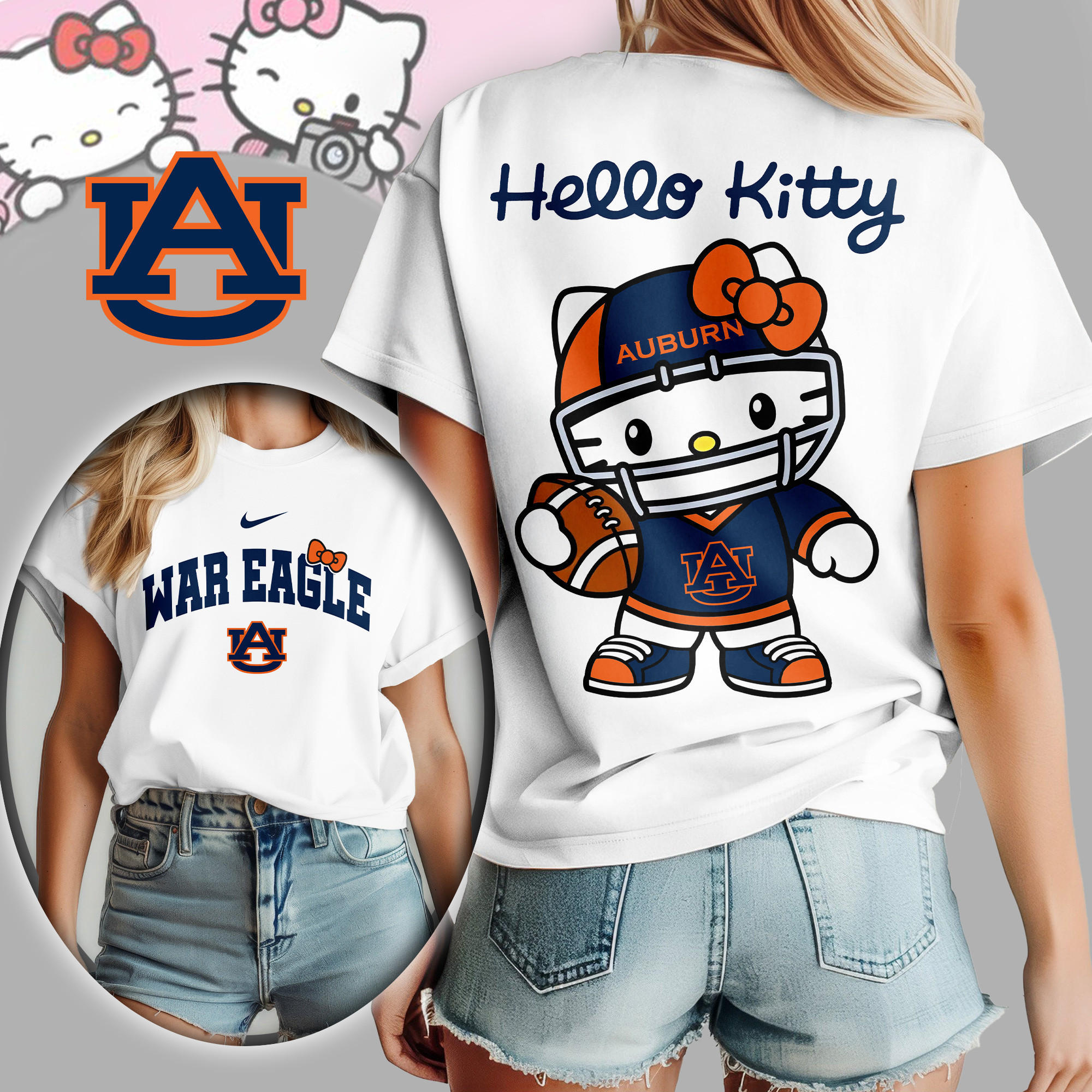 Auburn Tigers | Premium NCAA Hello Kitty Women's Shirt TD