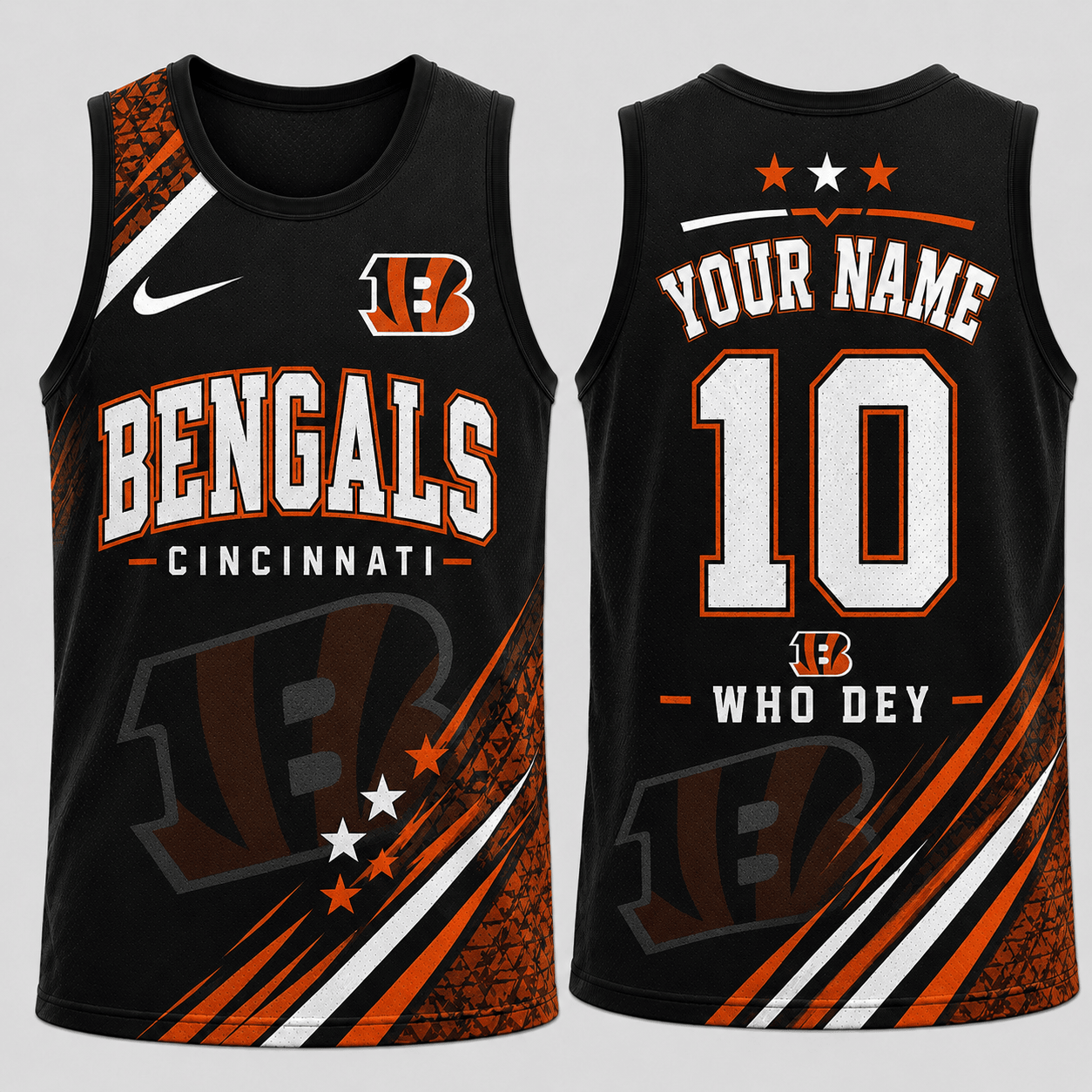Cincinnati Bengals | Premium NFL Personalized Team Spirit Sports Tank Top TD