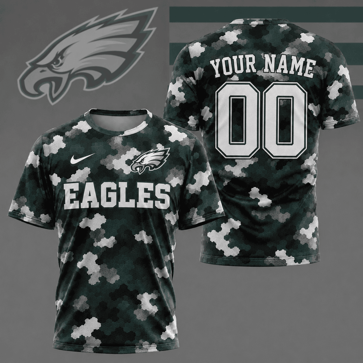 Philadelphia Eagles | Premium NFL Game Day Camo 3D Shirt NY
