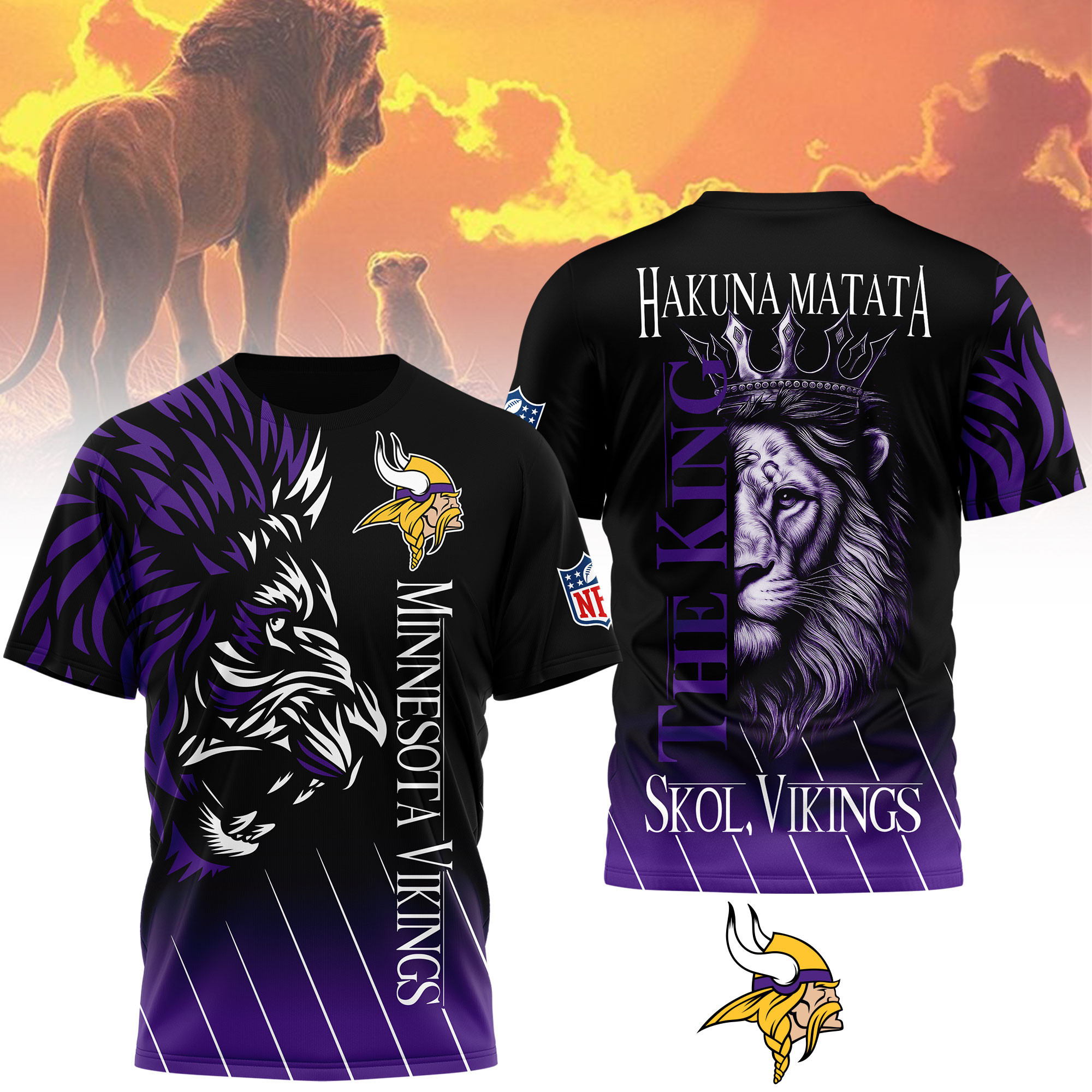 Minnesota Vikings | Premium NFL The Lion King Fan Shirt NY
