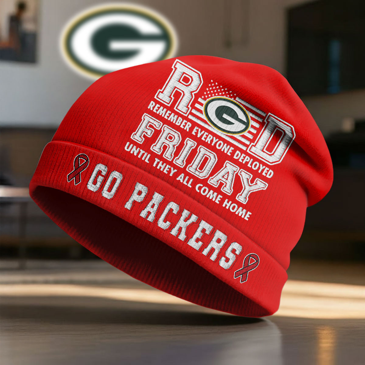 Green Bay Packers | Premium NFL Red Friday Beanie Hat NY