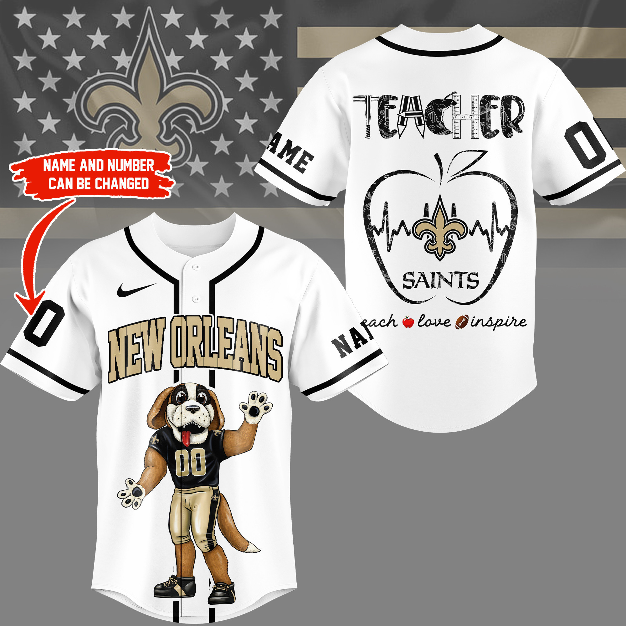 New Orleans Saints | Premium NFL Teacher Appreciation Month Jersey Shirt NY