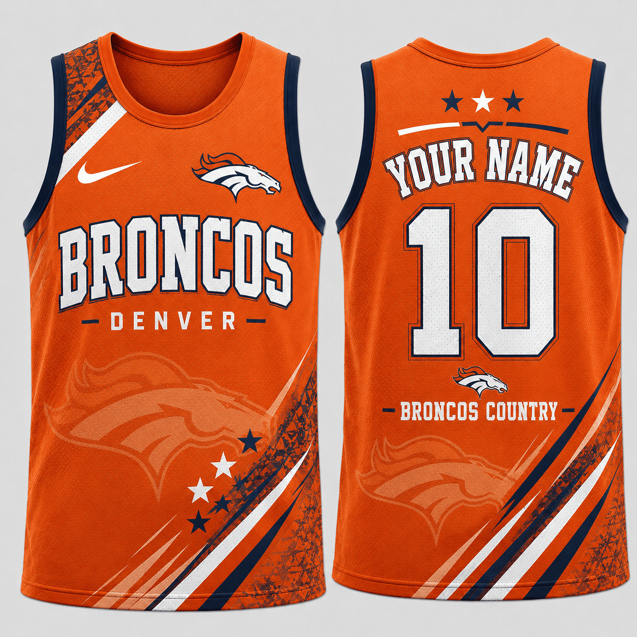 Denver Broncos | Premium NFL Personalized Team Spirit Sports Tank Top TD