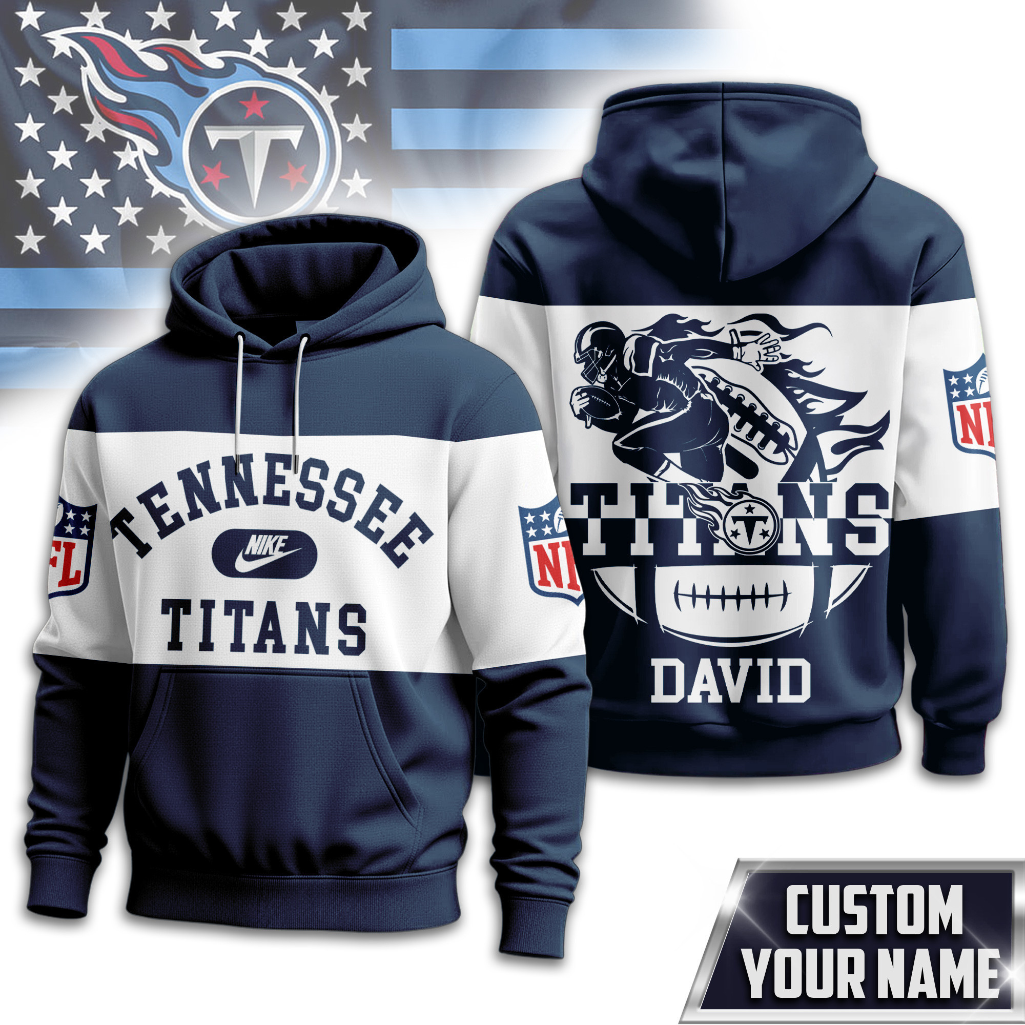 Tennessee Titans | Premium NFL Touchdown Spirit Personalized Hoodie TD