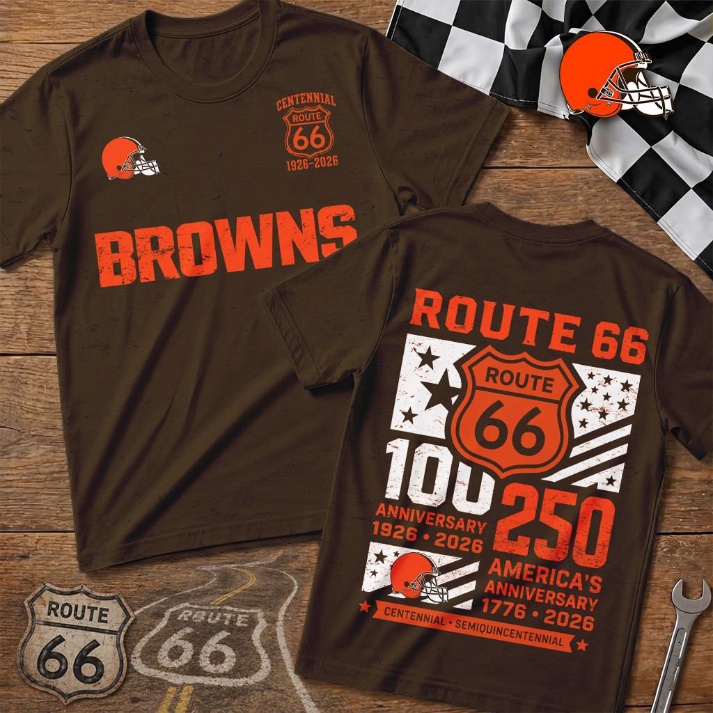 Cleveland Browns | Premium NFL Route 66 Centennial T-Shirt TD