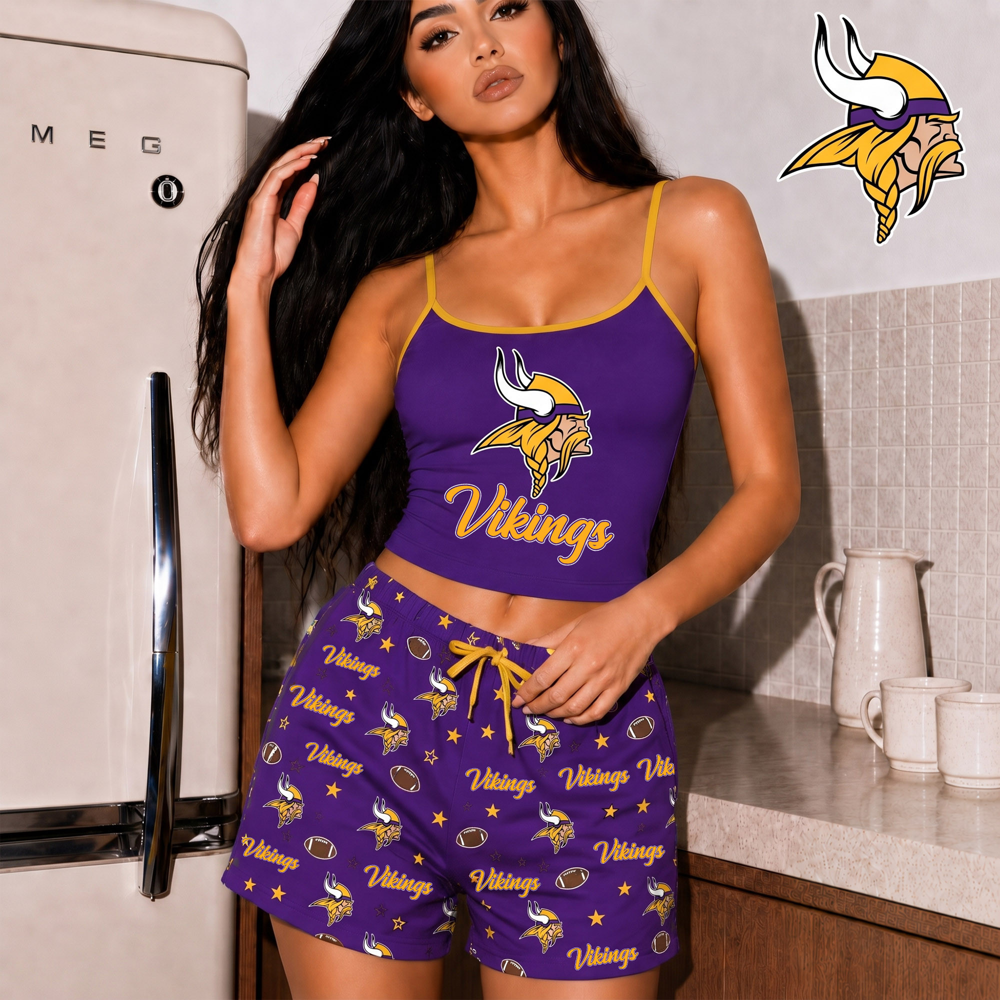 Minnesota Vikings | Premium NFL Shorts & Camisole Sleepwear Set NY