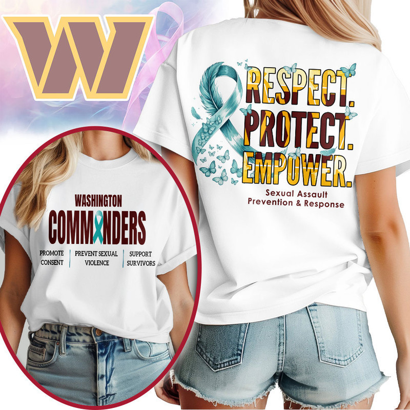 Washington Commanders | Premium NFL SA Prevention Month 3D Shirt HY